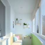 Остъклен балкон, като стая за почивка