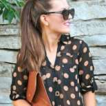 Риза на големи коралови точки