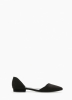 Черни равни велурени обувки 2015