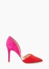 Цветни велурени обувки с висок ток 2015