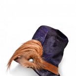 Зимна шапка кожа с къс косъм синя Louis Vuitton зима 2012