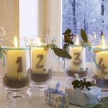 Коледна украса със свещи - направи си сам