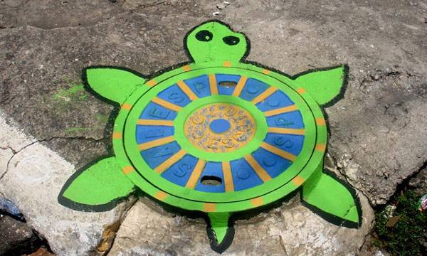 Изкуство на улицата -костенурка
