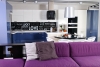 Модерен апартамент в Одеса - канапе в лилаво