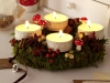 Коледна украса с 4 чаени свещи