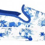 Маратонки с платформа в синьо с палми лято 2015