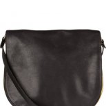 Stella McCartney Jessica Faux Leather Shoulder Bag Кожена черна чанта