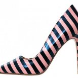 Stripe court shoes Ефектни обувки с ток