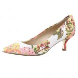 Stella McCartney Floral Jacquard Kitten-Heel Pump Флорални обувки с нисък ток
