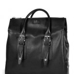 Belstaff Black Leather Dorchester Tote Голяма чанта 2013
