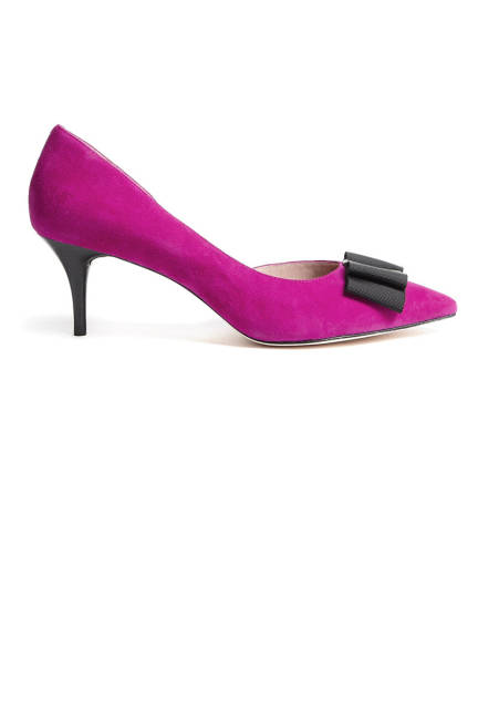 DKNY Penny Suede Tuxedo Bow Pumps Свежи обувки за пролетта