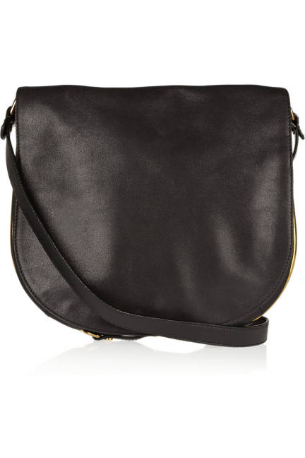 Stella McCartney Jessica Faux Leather Shoulder Bag Кожена черна чанта