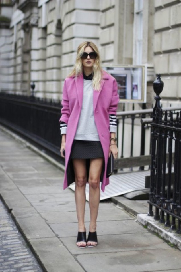 Модерно розово палто за есен 2015
