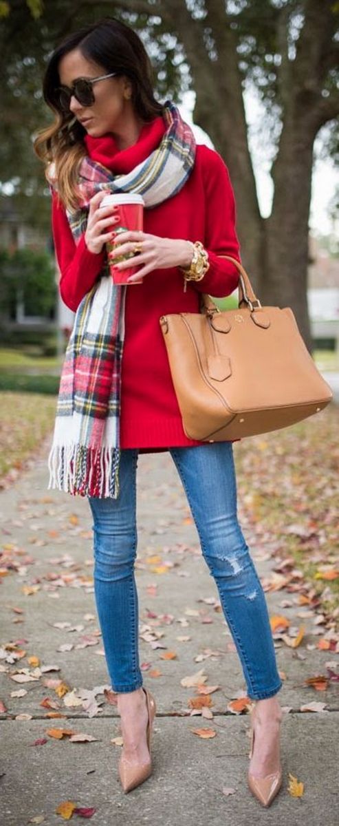 комбинация дънки с палто есен 2015