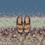 Прекрасни сандали с флорален мотив пролет 2016