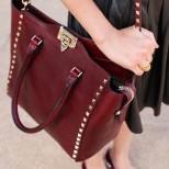 Карисва и модерна чанта цвят бордо зима 2015