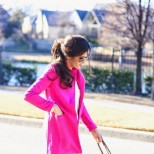 Елегантно розово палто