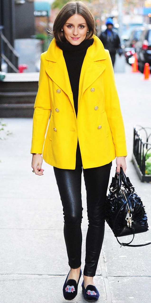 Модерно жълто палто