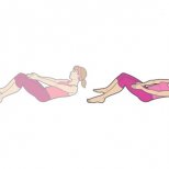 2. Легнете по гръб със сгънати колене и стъпала