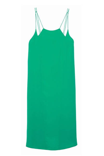 Копринена рокля в зелено 2013