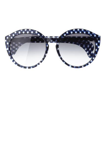 Сини слънчеви очила с бели точки