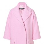 Вълнено розово палто