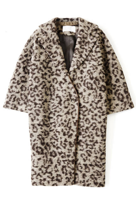 Палто с леопардов принт