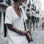 Бяла рокля тип туника лято 2017