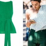 Стилен топ и панталон в зелено лято 2017