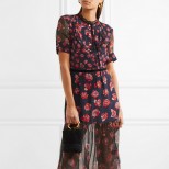 Интересен модел рокля с флорални мотиви лято 2017