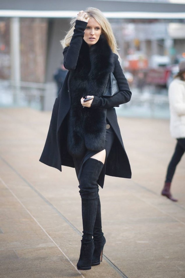 Модерно черно палто зима 2018